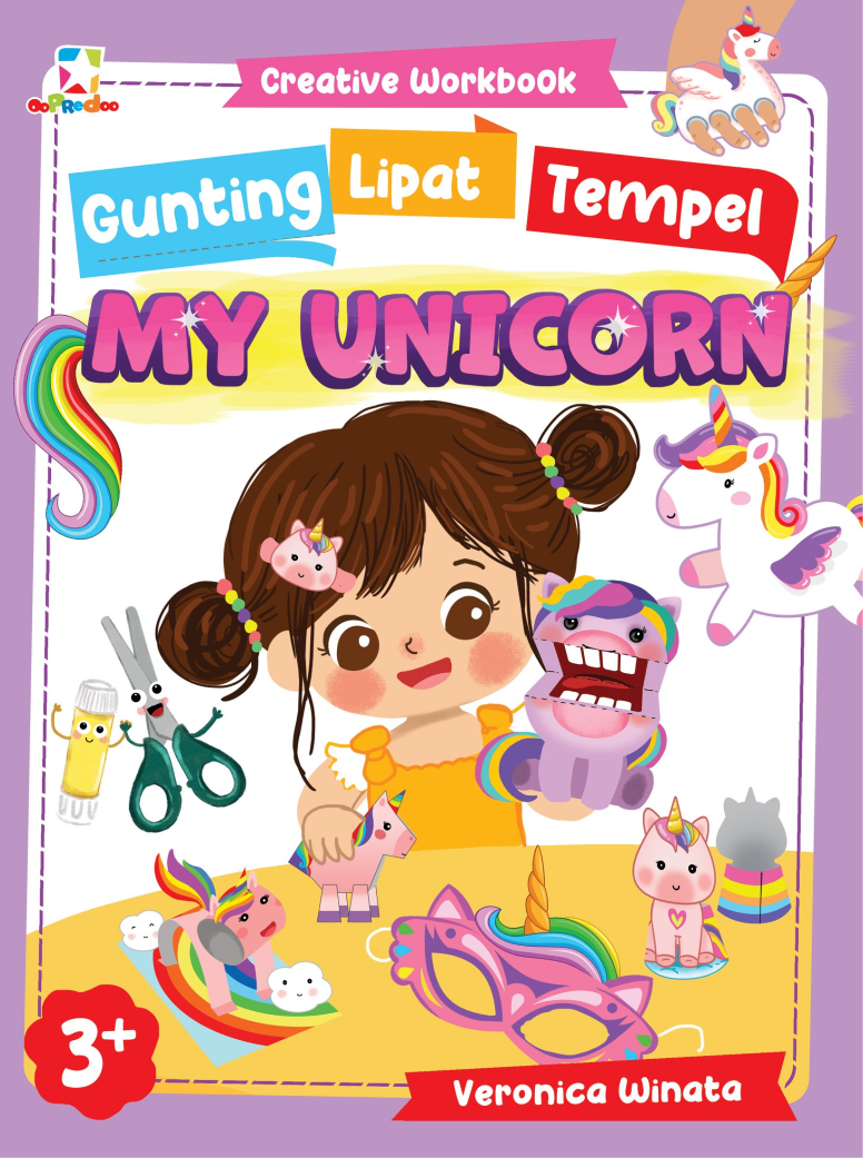 Opredo Creative Workbook Gunting Lipat Tempel - My Unicorn
