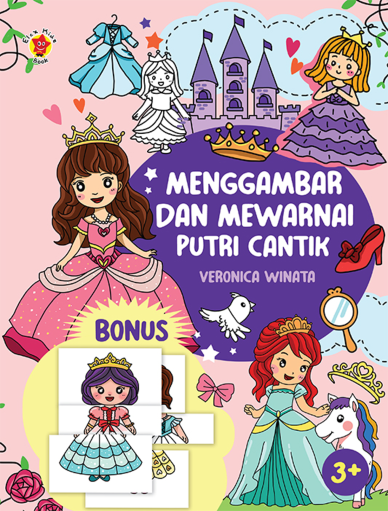 Menggambar dan Mewarnai Putri Cantik