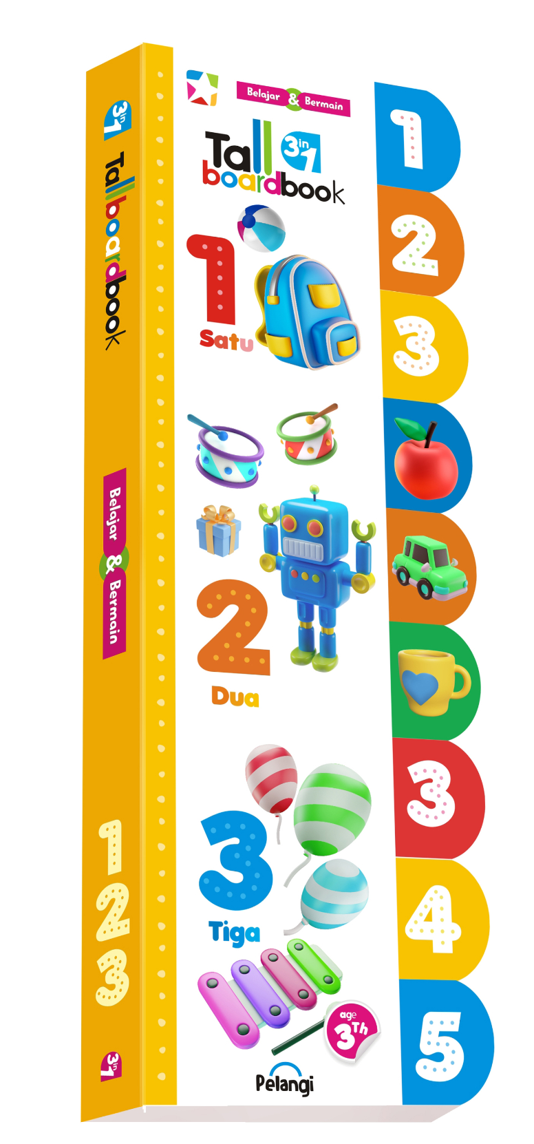Opredo Tall Board Book Belajar dan Bermain : 123