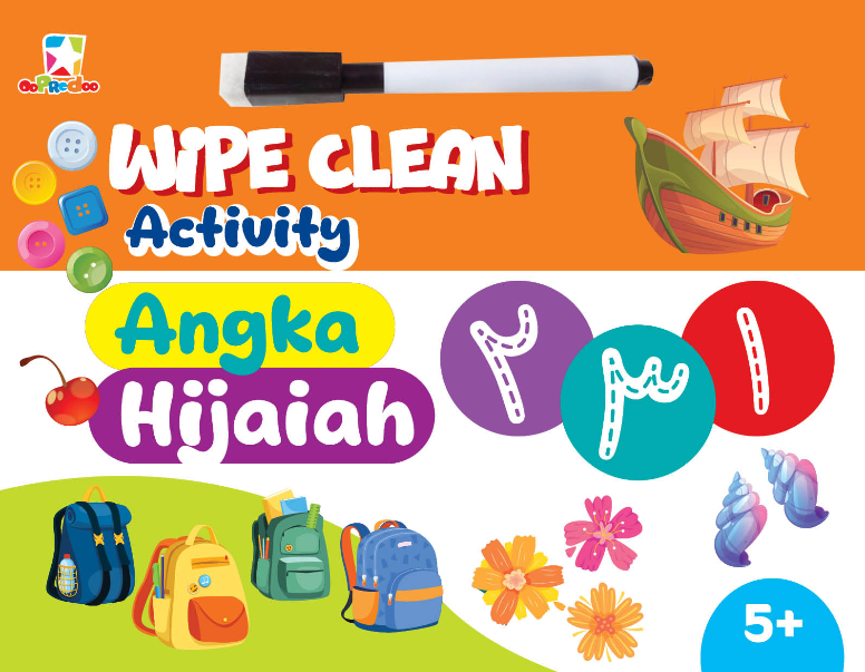 Opredo Wipe Clean Activity - Angka Hijaiah