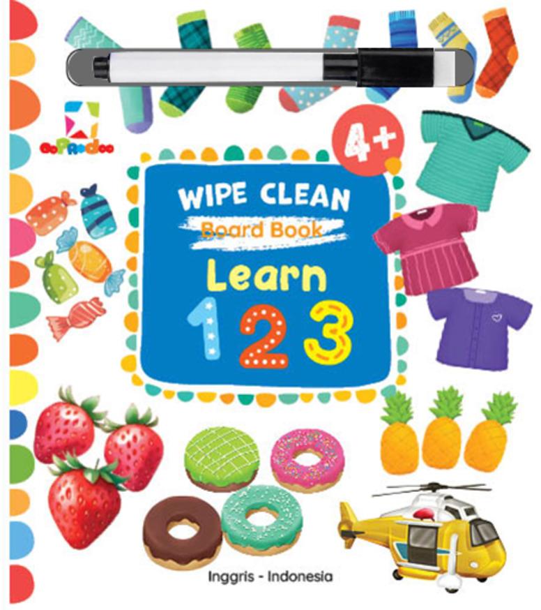 Opredo Wipe Clean Board Book: Learn 123
