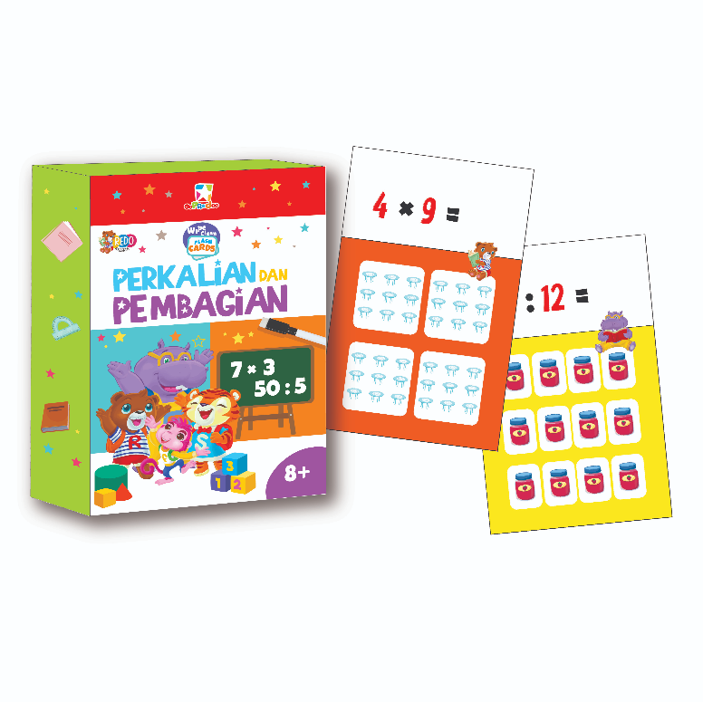 Opredo Wipe Clean Flash Cards Redo & Friends: Perkalian & Pembagian