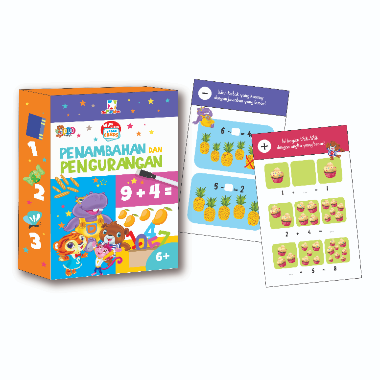 Opredo Wipe Clean Flash Cards Redo & Friends: Penambahan & Pengurangan