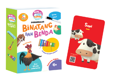 Opredo Wipe Clean Flash Cards: Pengenalan Binatang & Benda