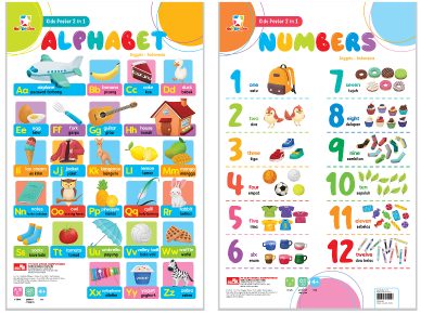 Opredo Kids Poster 2 in 1 - Alphabet & Numbers
