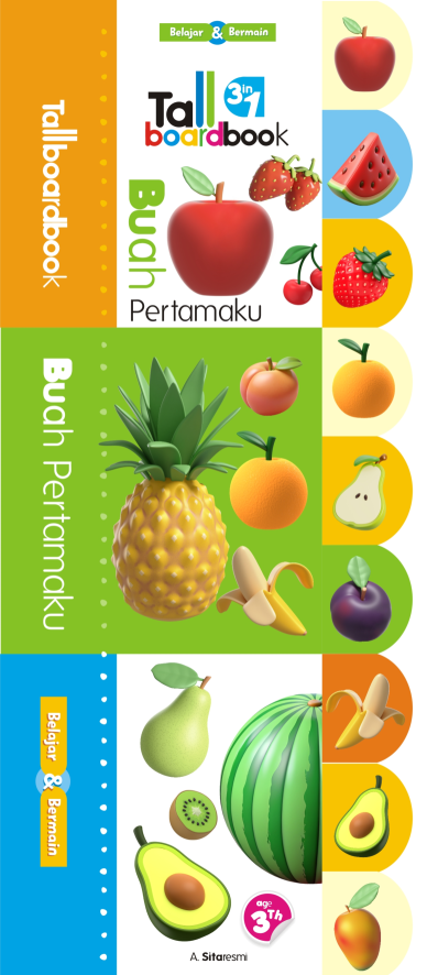 Opredo Tall Board Book Belajar dan Bermain : Buah Pertamaku